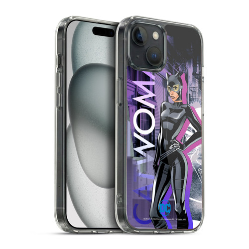 DC Women Core Compositions Catwoman Soft Gel Case for Apple iPhone 15 Plus & MagSafe