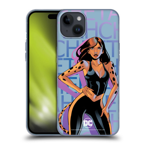 DC Women Core Compositions Cheetah Soft Gel Case for Apple iPhone 15 Plus