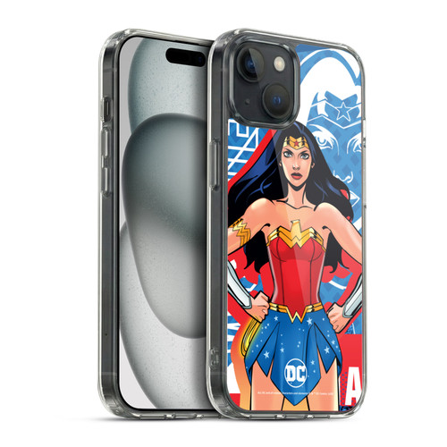 DC Women Core Compositions Wonder Woman Soft Gel Case for Apple iPhone 15 Plus & MagSafe