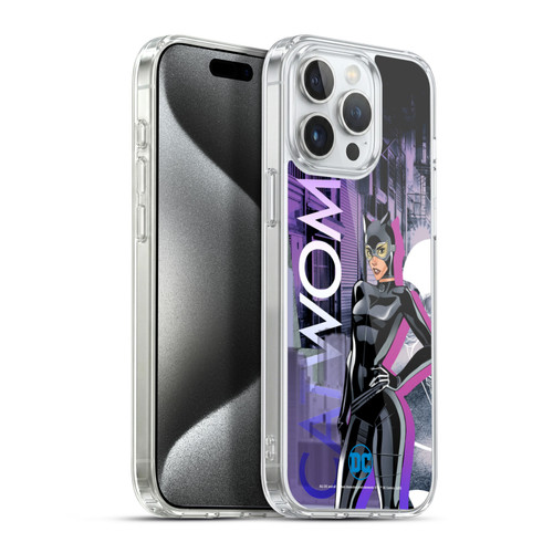 DC Women Core Compositions Catwoman Soft Gel Case for Apple iPhone 15 Pro Max & MagSafe