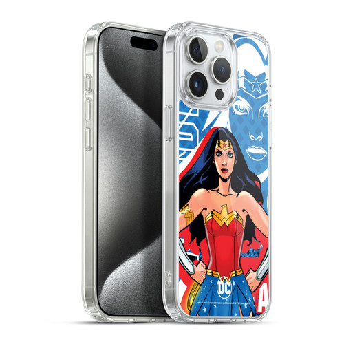 DC Women Core Compositions Wonder Woman Soft Gel Case for Apple iPhone 15 Pro Max & MagSafe
