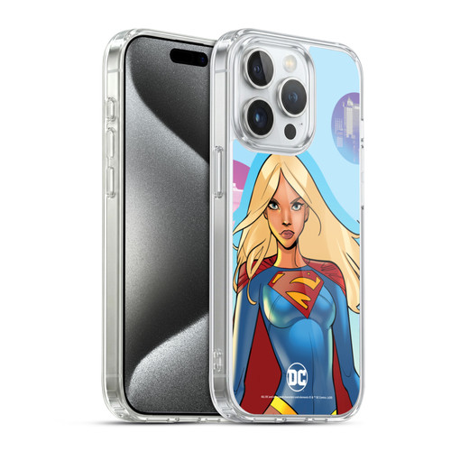 DC Women Core Compositions Supergirl Soft Gel Case for Apple iPhone 15 Pro & MagSafe