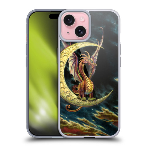 Myles Pinkney Mythical Moon Dragon Soft Gel Case for Apple iPhone 15