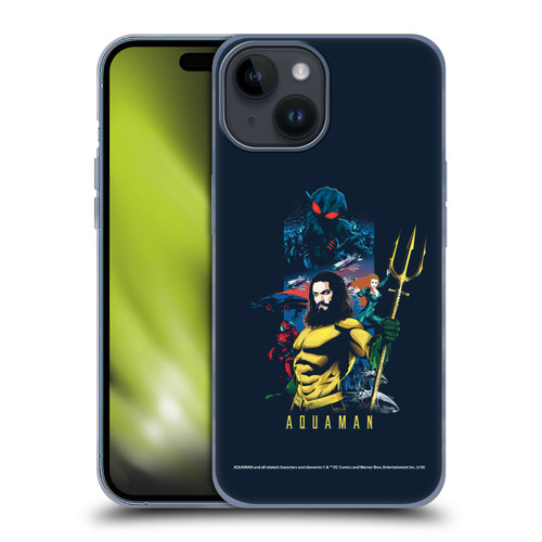 Aquaman Movie Graphics Poster Soft Gel Case for Apple iPhone 15
