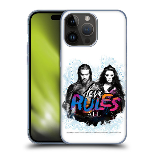 Aquaman Movie Graphics Love Rules All Soft Gel Case for Apple iPhone 15 Pro Max