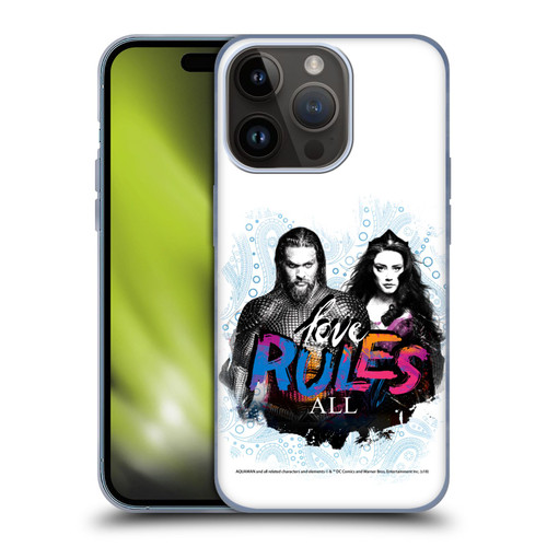 Aquaman Movie Graphics Love Rules All Soft Gel Case for Apple iPhone 15 Pro