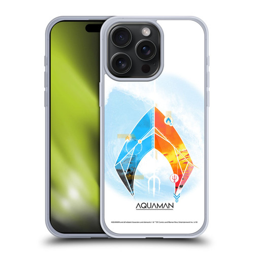 Aquaman Movie Logo Trident of Atlan Soft Gel Case for Apple iPhone 15 Pro Max