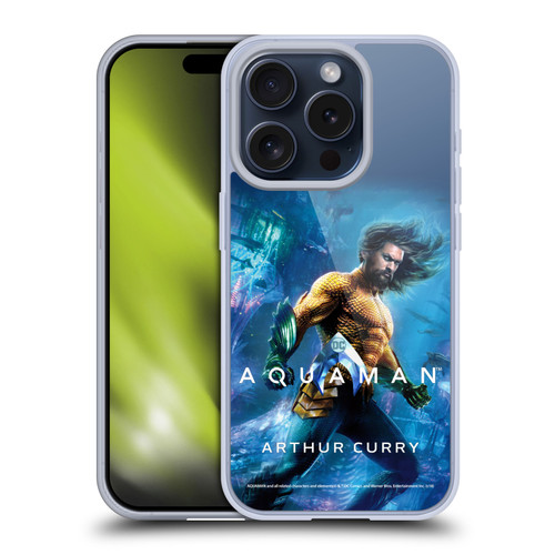 Aquaman Movie Posters Arthur Curry Soft Gel Case for Apple iPhone 15 Pro