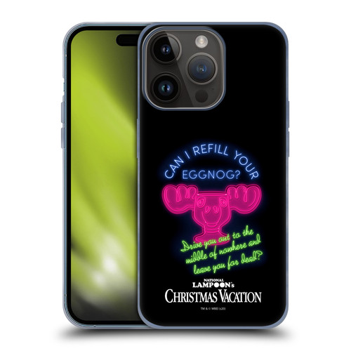 National Lampoon's Christmas Vacation Graphics Eggnog Quote Soft Gel Case for Apple iPhone 15 Pro