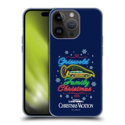 National Lampoon's Christmas Vacation Graphics Neon Lights Soft Gel Case for Apple iPhone 15 Pro
