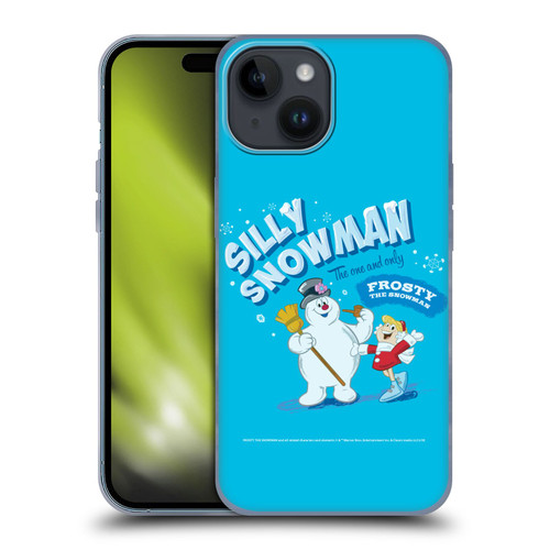 Frosty the Snowman Movie Key Art Silly Snowman Soft Gel Case for Apple iPhone 15