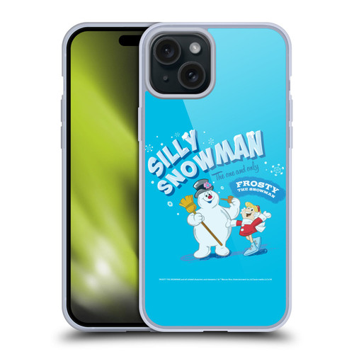 Frosty the Snowman Movie Key Art Silly Snowman Soft Gel Case for Apple iPhone 15 Plus