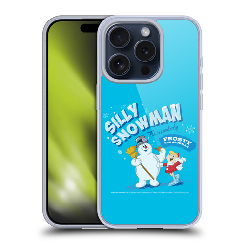 Frosty the Snowman Movie Key Art Silly Snowman Soft Gel Case for Apple iPhone 15 Pro