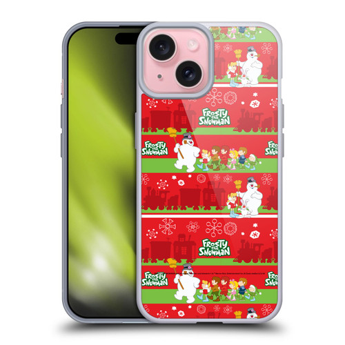 Frosty the Snowman Movie Patterns Pattern 1 Soft Gel Case for Apple iPhone 15