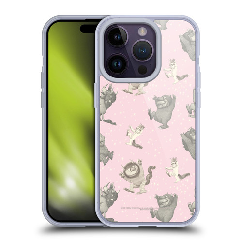Where the Wild Things Are Literary Graphics Pink Pattern Soft Gel Case for Apple iPhone 14 Pro