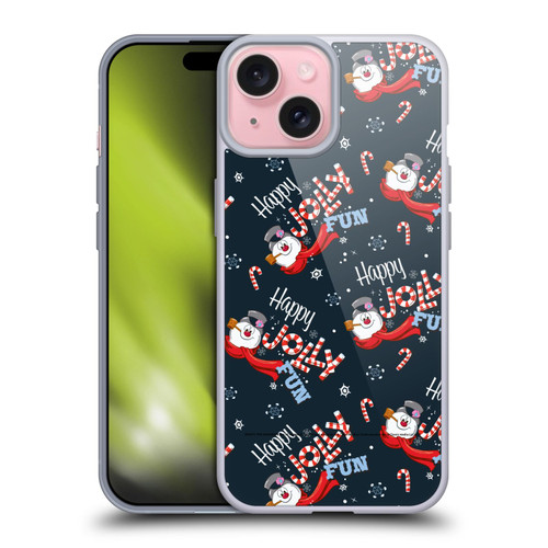 Frosty the Snowman Movie Patterns Pattern 7 Soft Gel Case for Apple iPhone 15