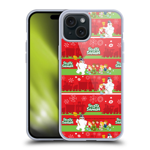 Frosty the Snowman Movie Patterns Pattern 1 Soft Gel Case for Apple iPhone 15 Plus