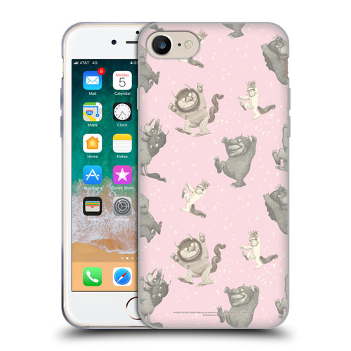 Where the Wild Things Are Literary Graphics Pink Pattern Soft Gel Case for Apple iPhone 7 / 8 / SE 2020 & 2022