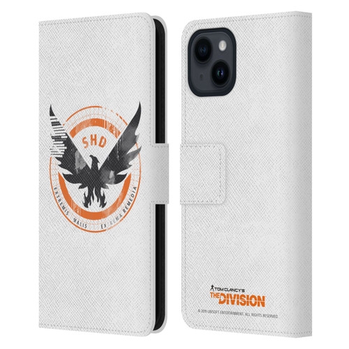 Tom Clancy's The Division Key Art Logo White Leather Book Wallet Case Cover For Apple iPhone 15