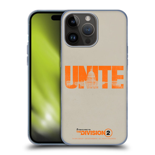 Tom Clancy's The Division 2 Key Art Unite Soft Gel Case for Apple iPhone 15 Pro Max