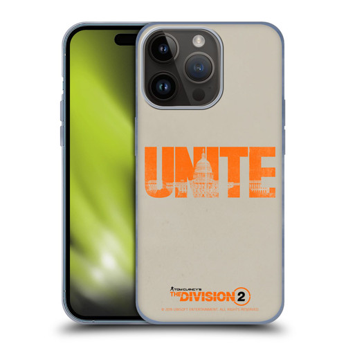 Tom Clancy's The Division 2 Key Art Unite Soft Gel Case for Apple iPhone 15 Pro