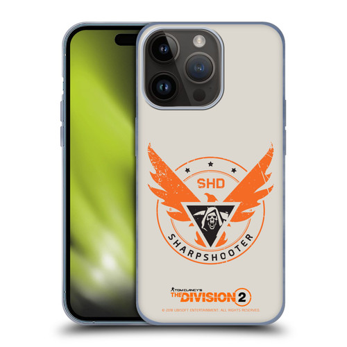 Tom Clancy's The Division 2 Logo Art Sharpshooter Soft Gel Case for Apple iPhone 15 Pro
