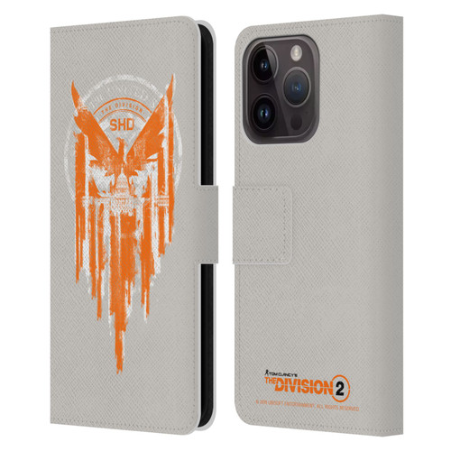 Tom Clancy's The Division 2 Key Art Phoenix Capitol Building Leather Book Wallet Case Cover For Apple iPhone 15 Pro