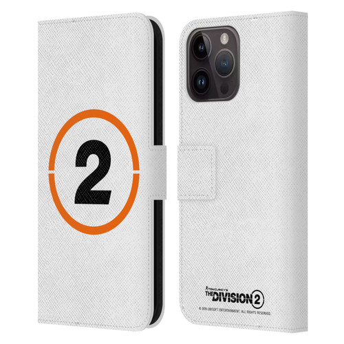 Tom Clancy's The Division 2 Logo Art Ring 2 Leather Book Wallet Case Cover For Apple iPhone 15 Pro Max