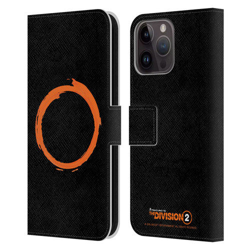 Tom Clancy's The Division 2 Logo Art Ring Leather Book Wallet Case Cover For Apple iPhone 15 Pro Max