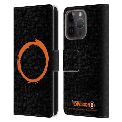 Tom Clancy's The Division 2 Logo Art Ring Leather Book Wallet Case Cover For Apple iPhone 15 Pro