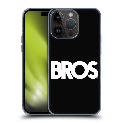 BROS Logo Art Text Soft Gel Case for Apple iPhone 15 Pro