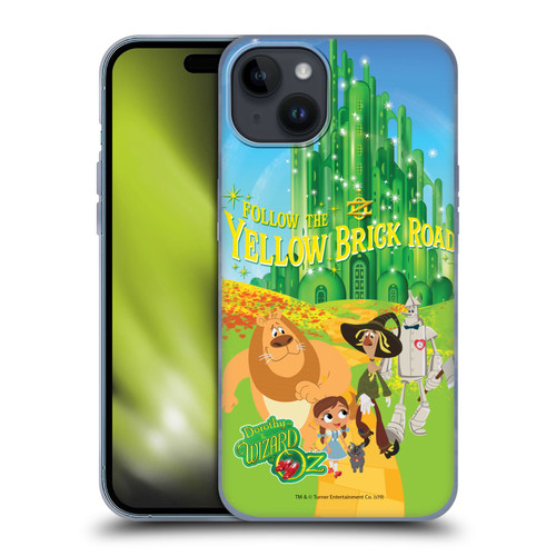 Dorothy and the Wizard of Oz Graphics Yellow Brick Road Soft Gel Case for Apple iPhone 15 Plus