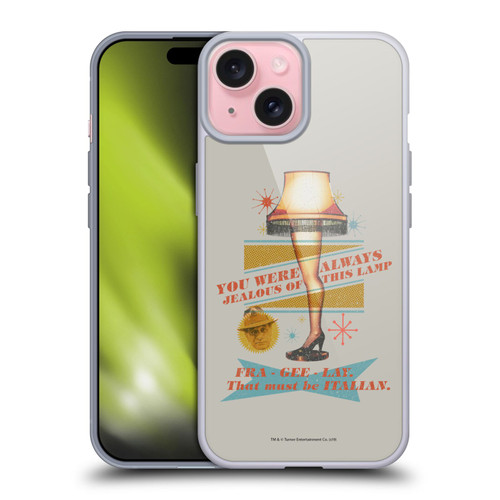 A Christmas Story Composed Art Leg Lamp Soft Gel Case for Apple iPhone 15