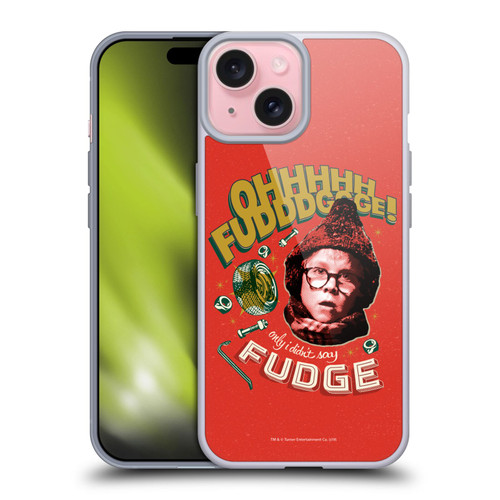 A Christmas Story Composed Art Oh Fudge Soft Gel Case for Apple iPhone 15
