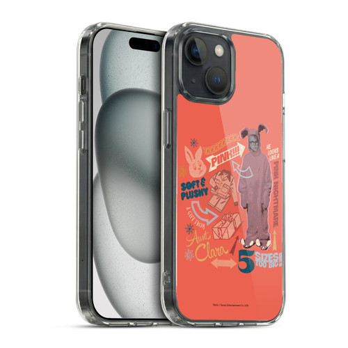A Christmas Story Composed Art Pink Nightmare Soft Gel Case for Apple iPhone 15 & MagSafe
