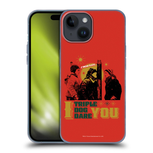 A Christmas Story Composed Art Triple Dog Dare Soft Gel Case for Apple iPhone 15