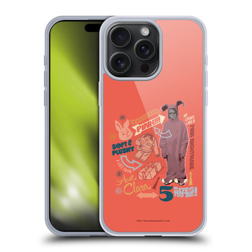 A Christmas Story Composed Art Pink Nightmare Soft Gel Case for Apple iPhone 15 Pro Max