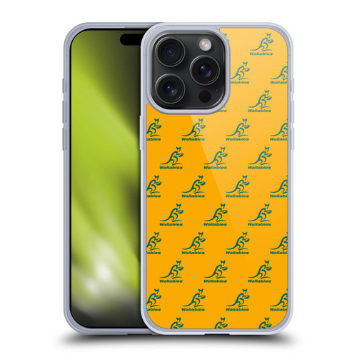 Australia National Rugby Union Team Crest Pattern Soft Gel Case for Apple iPhone 15 Pro Max