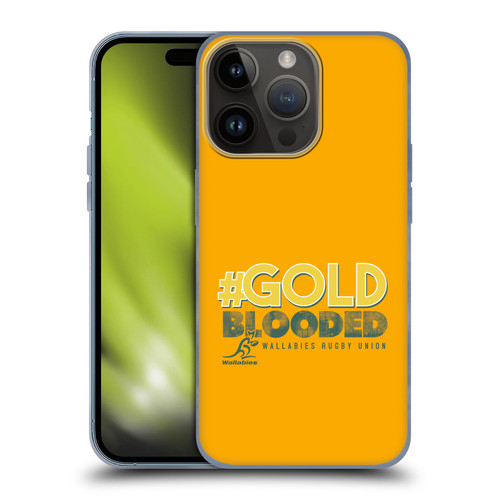 Australia National Rugby Union Team Wallabies Goldblooded Soft Gel Case for Apple iPhone 15 Pro