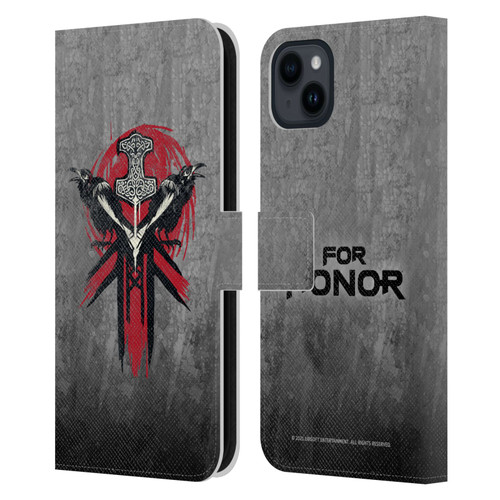 For Honor Icons Viking Leather Book Wallet Case Cover For Apple iPhone 15 Plus