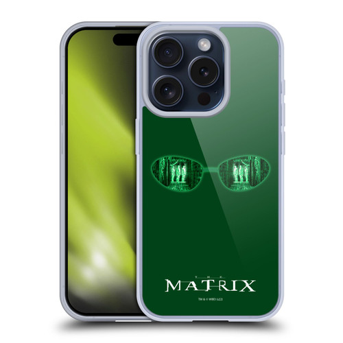 The Matrix Key Art Glass Soft Gel Case for Apple iPhone 15 Pro