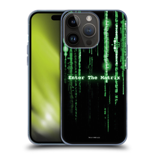 The Matrix Key Art Enter The Matrix Soft Gel Case for Apple iPhone 15 Pro