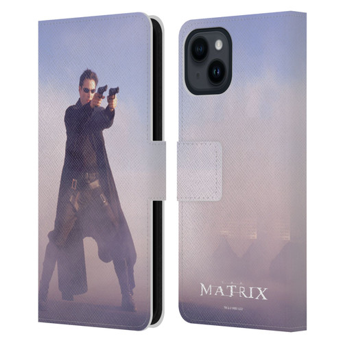 The Matrix Key Art Neo 2 Leather Book Wallet Case Cover For Apple iPhone 15