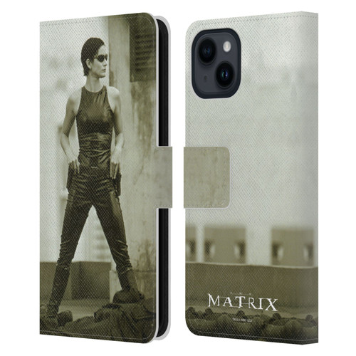 The Matrix Key Art Trinity Leather Book Wallet Case Cover For Apple iPhone 15