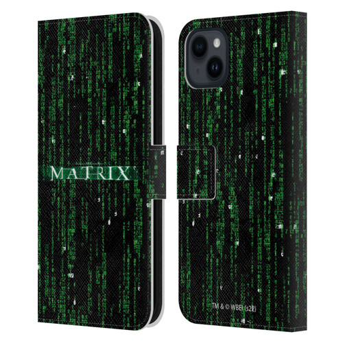 The Matrix Key Art Codes Leather Book Wallet Case Cover For Apple iPhone 15 Plus