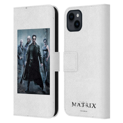 The Matrix Key Art Group 1 Leather Book Wallet Case Cover For Apple iPhone 15 Plus