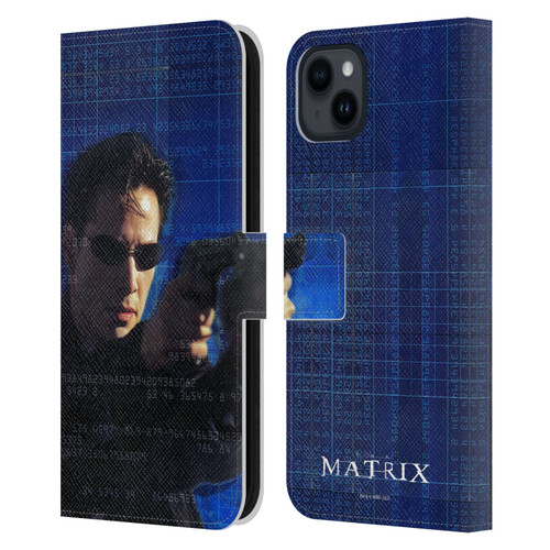 The Matrix Key Art Neo 1 Leather Book Wallet Case Cover For Apple iPhone 15 Plus