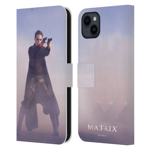 The Matrix Key Art Neo 2 Leather Book Wallet Case Cover For Apple iPhone 15 Plus