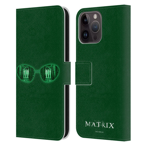 The Matrix Key Art Glass Leather Book Wallet Case Cover For Apple iPhone 15 Pro Max