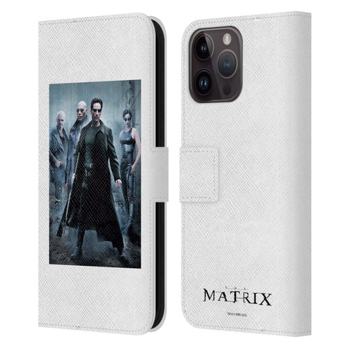 The Matrix Key Art Group 1 Leather Book Wallet Case Cover For Apple iPhone 15 Pro Max